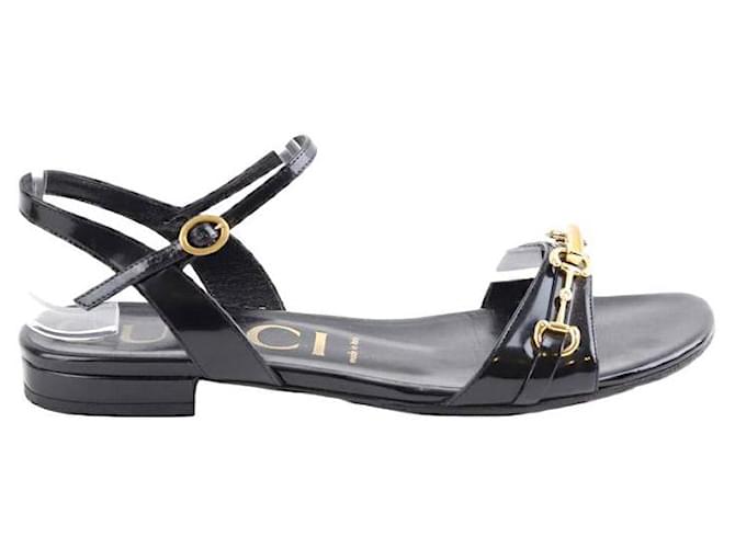 Gucci Patent leather sandals Black  ref.1366543