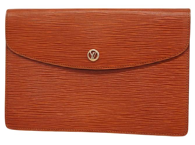 Louis Vuitton Montaigne Braun Leder  ref.1366583