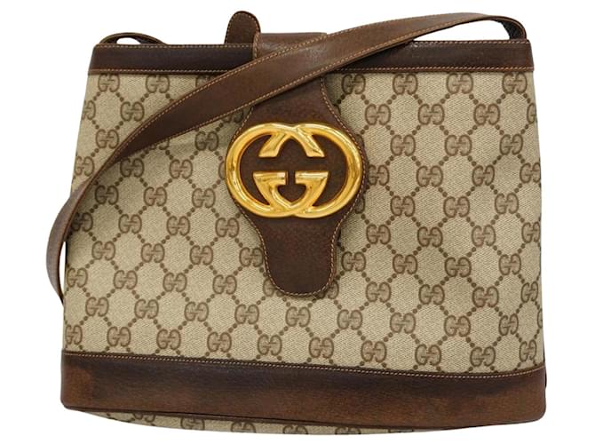 Gucci Interlocking G Marrom Lona  ref.1366677