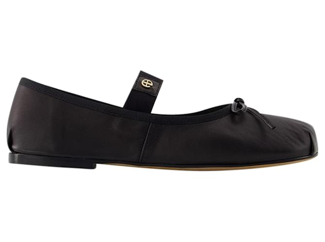 Anine Bing Ballerines Cuir Noir  ref.1366800