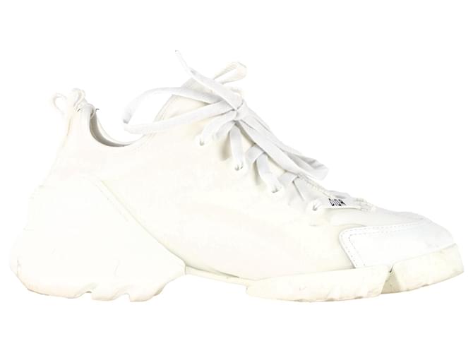 Dior D-Connect Sneakers in White Technical Fabric Rubber  ref.1366811