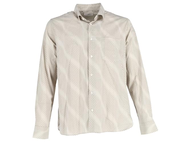 Autre Marque Mr. P Printed Polka Dot Shirt in Beige Cotton Brown  ref.1366828