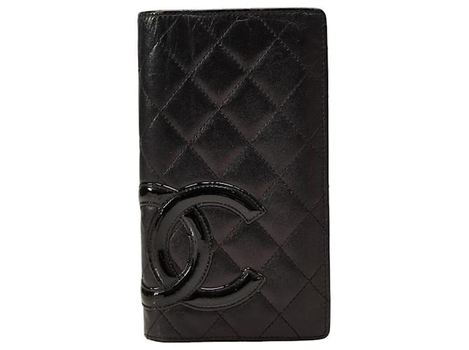 Chanel Cambon Quilted Leather Bifold Wallet Leather Long Wallet in Good condition  ref.1366859