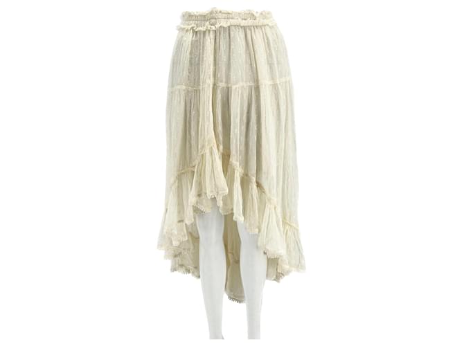 Autre Marque Non Signé / Unsigned skirts T.International XS Viscose Cream  ref.1366895