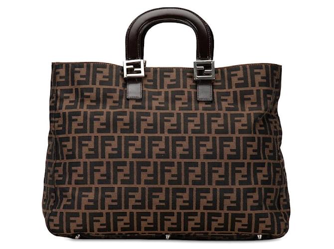 Fendi Zucca Canvas Handbag Canvas Handbag 26329 in Excellent condition Cloth  ref.1366902
