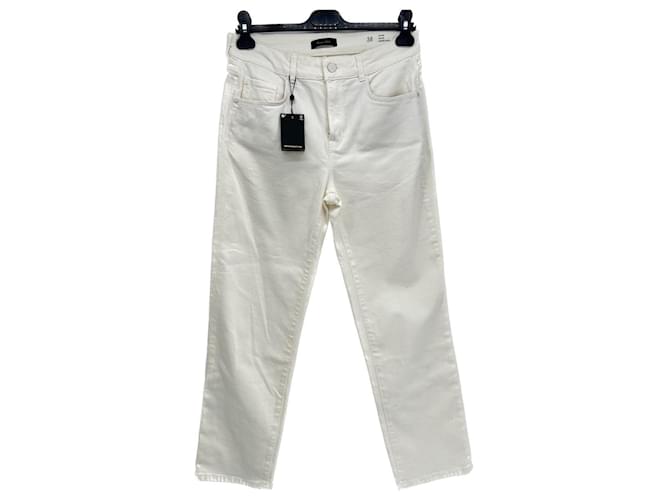 Massimo Dutti Jeans Bianco Cotone  ref.1366974