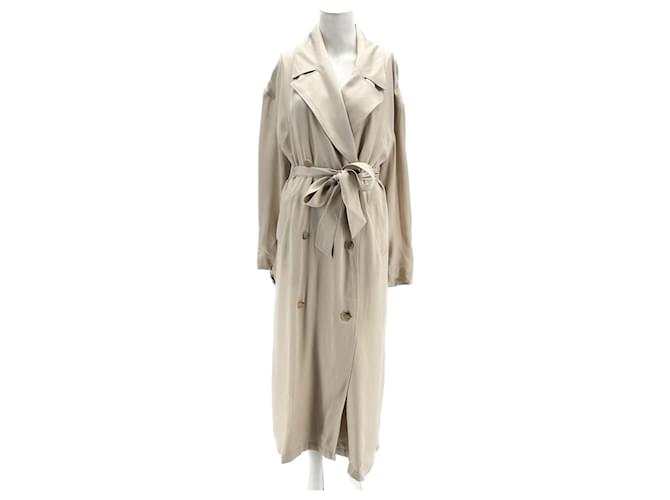 Magda Butrym Trenchs Soie Beige  ref.1366984