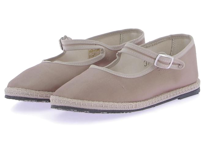 Autre Marque Ballet flats Brown Cloth  ref.1367000