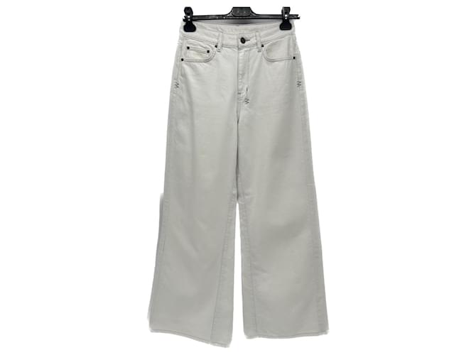 Autre Marque Pantalones, polainas Blanco Algodón  ref.1367032