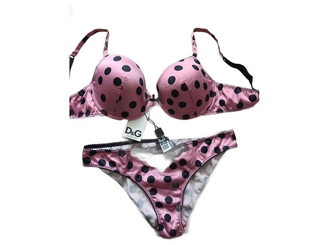 Traje de baño Dolce & Gabbana de seda rosa