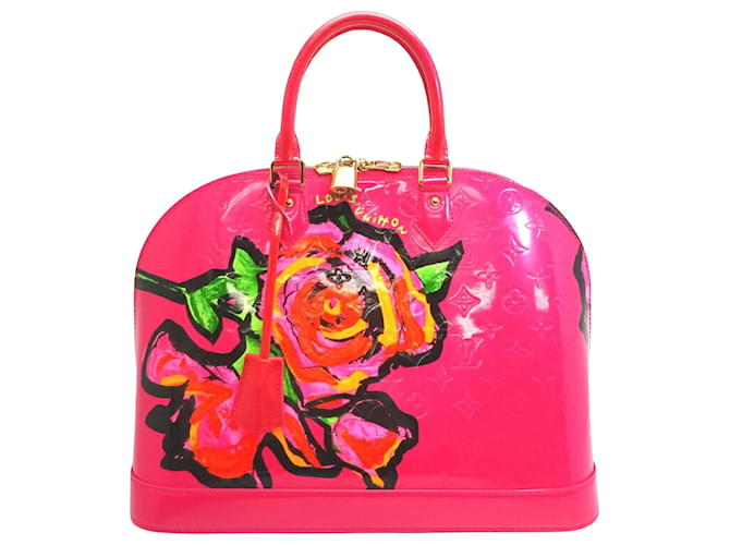 Alma Louis Vuitton Handtaschen Pink Lackleder  ref.1367086