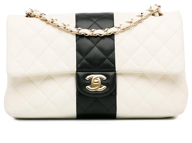 Chanel Bolsas Branco Couro  ref.1367133