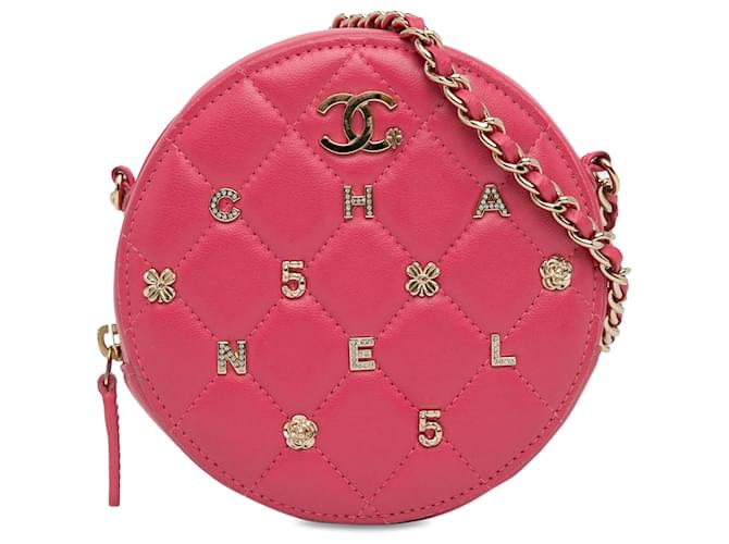 Chanel Bolsas Rosa Couro  ref.1367183