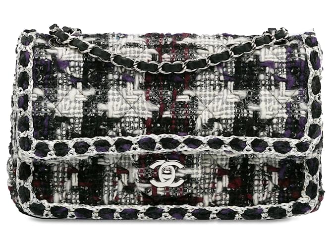 Chanel Sacs à main Tweed Tissu Noir  ref.1367209