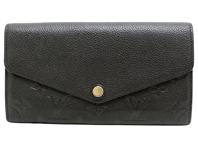 Sarah Louis Vuitton Geldbörsen, Brieftaschen, Etuis Schwarz Leder  ref.1367234