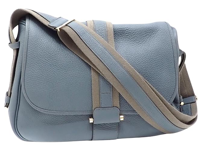 Hermès Bolsas Azul Couro  ref.1367237