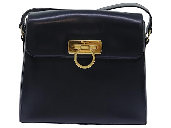 Salvatore Ferragamo Handbags Navy blue Leather  ref.1367271