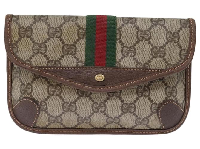 Gucci Sacos de embreagem Bege Couro  ref.1367280