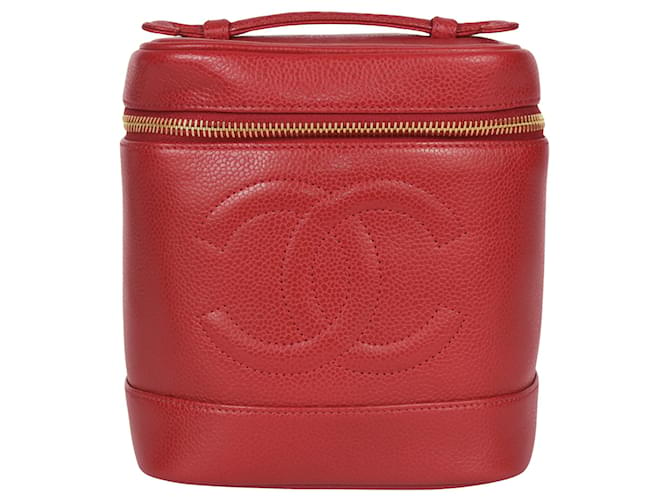 Chanel Handtaschen Rot Leder  ref.1367320