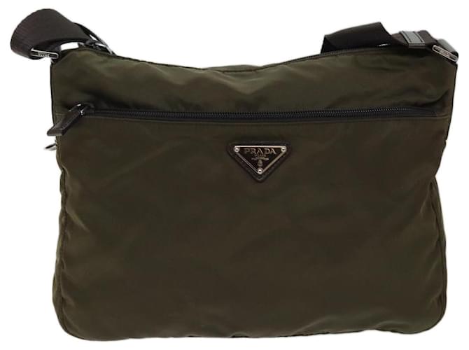 Prada Handbags Khaki Synthetic  ref.1367339
