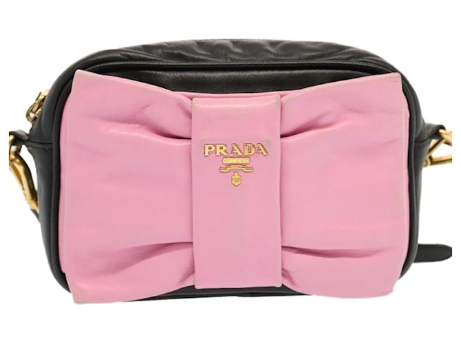 Ribbon Prada Bolsos de mano Rosa Cuero  ref.1367355