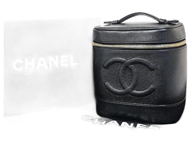 Chanel Vanity Black Leather  ref.1367357