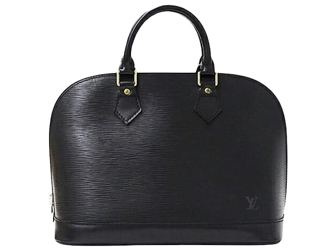 Alma Louis Vuitton Bolsos de mano Negro Cuero  ref.1367370