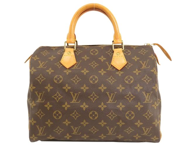Speedy Louis Vuitton Travel bag Brown Cloth  ref.1367429