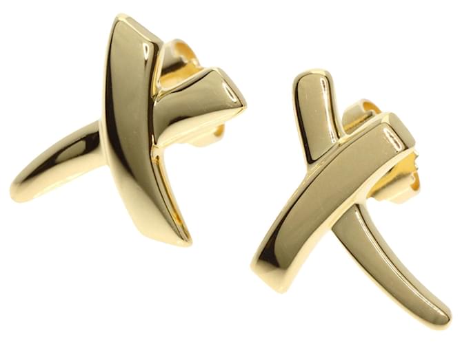 Tiffany & Co kiss earrings Golden Yellow gold  ref.1367436