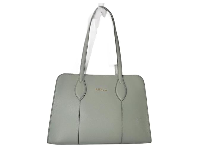 Furla Handbags Green Light green Gold hardware Leather Metal  ref.1367509