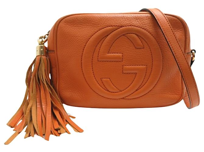 Gucci Handbags Orange Leather  ref.1367542