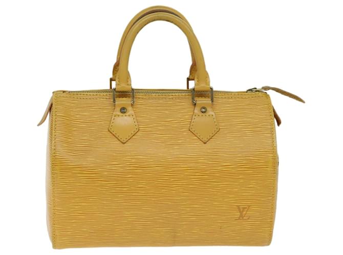 Speedy Louis Vuitton Handbags Yellow Leather  ref.1367546