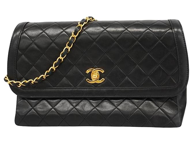 Classique Chanel Sacs à main Cuir Noir  ref.1367617