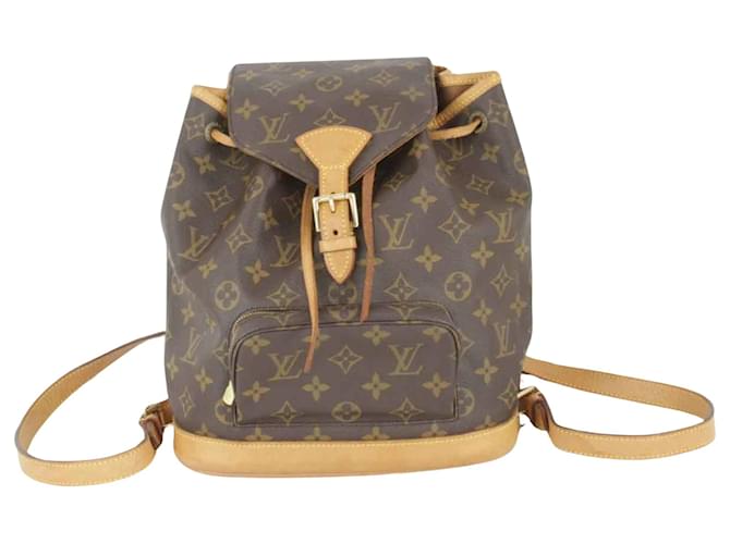 Montsouris Louis Vuitton Backpacks Brown Cloth  ref.1367632