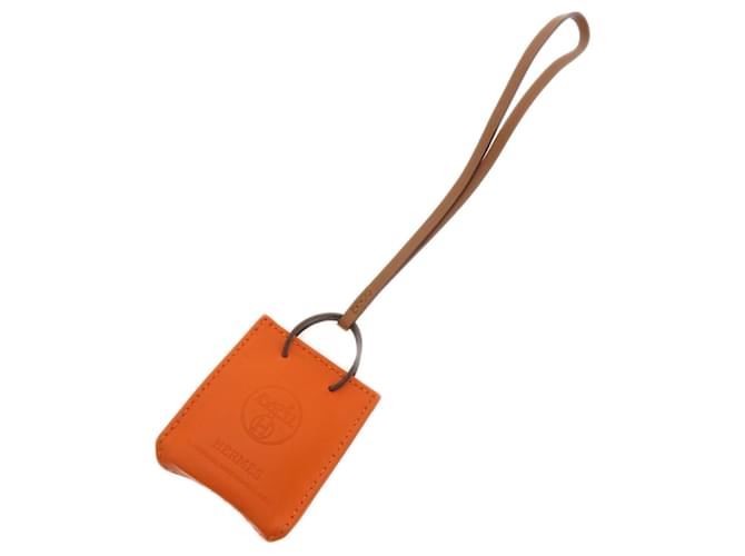 Hermès Geldbörsen, Brieftaschen, Etuis Orange Leder  ref.1367633