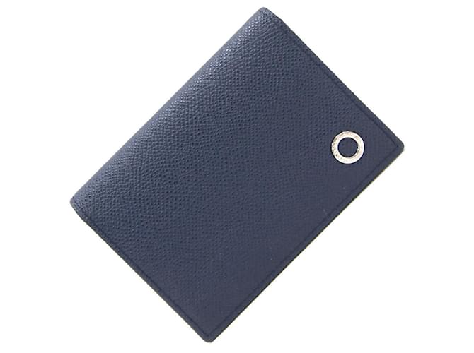 Bulgari Purses, wallets, cases Navy blue Leather  ref.1367694