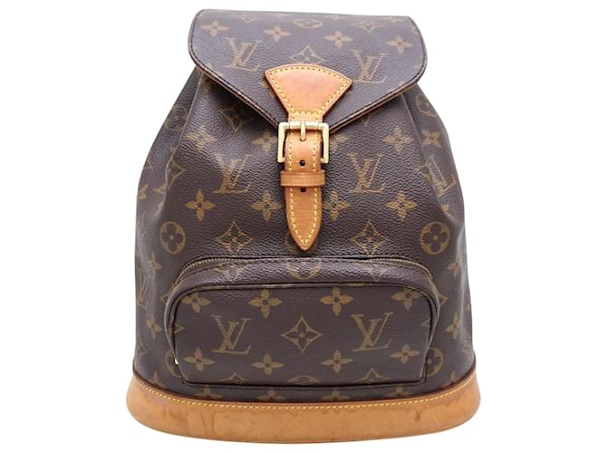 Montsouris Louis Vuitton Backpacks Brown Cloth  ref.1367704