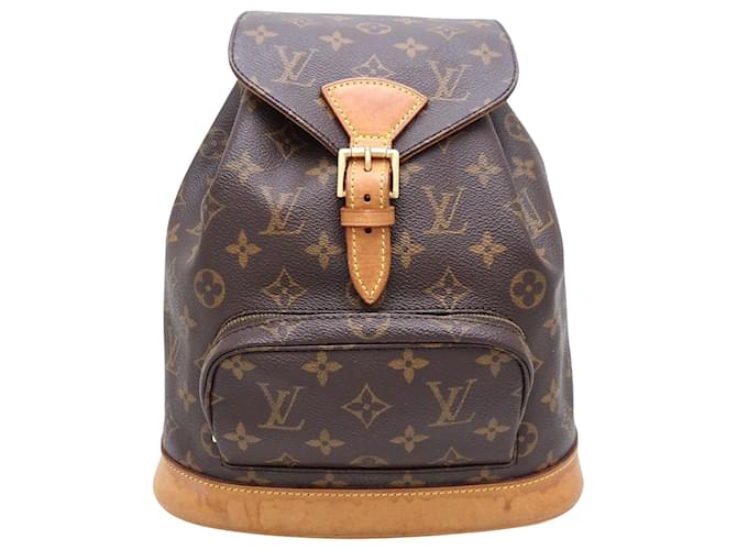 Montsouris Louis Vuitton Rucksäcke Braun Leinwand  ref.1367704