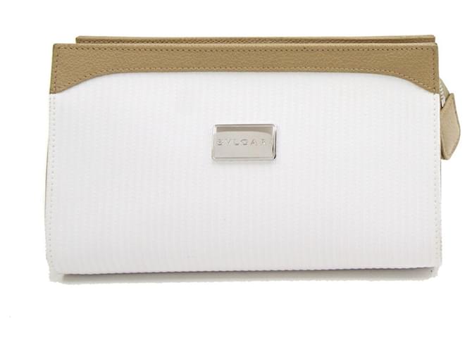 Bulgari Pochette Beige Vitello simile a un vitello  ref.1367717