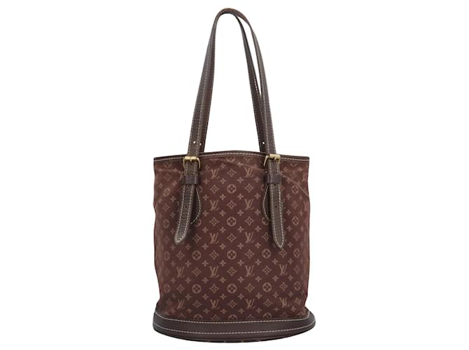 Bucket Louis Vuitton Handbags Brown Cloth  ref.1367734