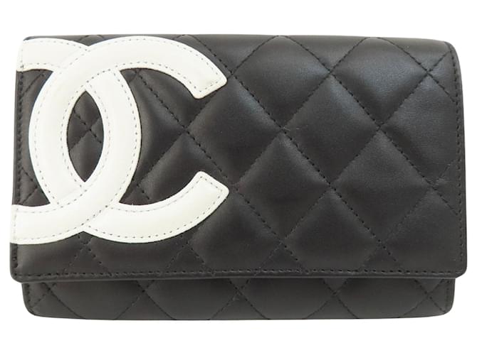 Chanel Geldbörsen, Brieftaschen, Etuis Schwarz Leder  ref.1367735
