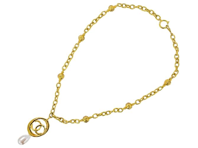 Chanel Colares Dourado Metal  ref.1367739