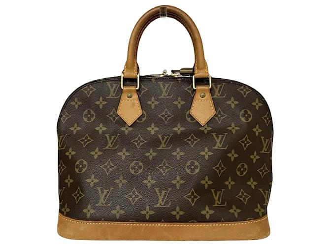 Alma Louis Vuitton Handbags Brown Cloth  ref.1367749