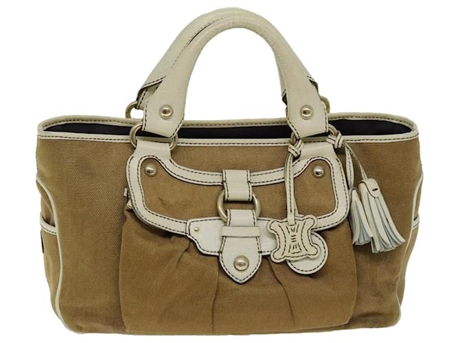 Céline Sacs à main Toile Beige  ref.1367756