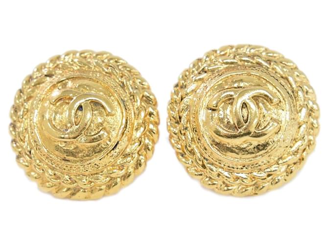 Chanel Brincos Dourado Metal  ref.1367799