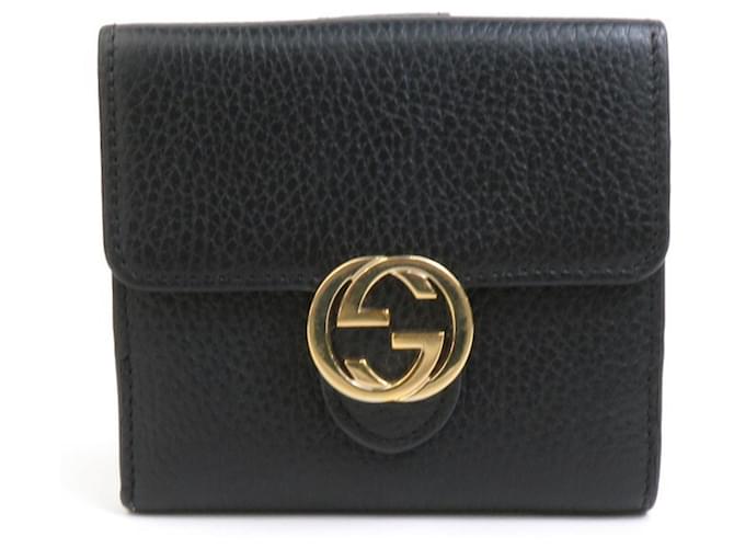 Gucci Geldbörsen, Brieftaschen, Etuis Schwarz Leder  ref.1367805