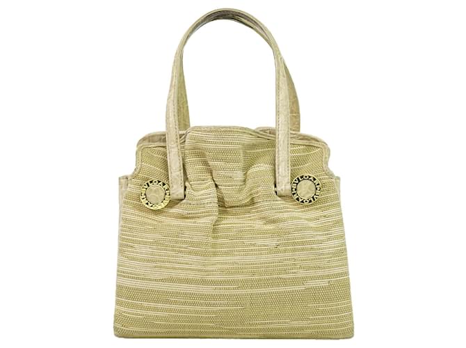 Bulgari Taschen Beige Leinwand  ref.1367817