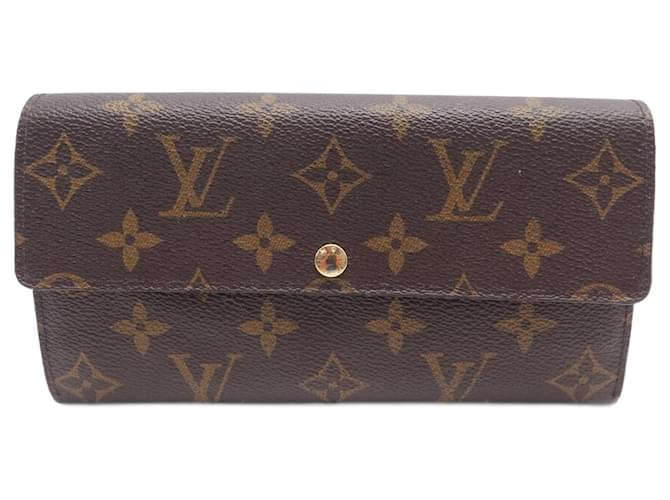 LOUIS VUITTON SARAH BRIEFTASCHE MONOGRAM CANVAS M60531 MÜNZGELDBRIEFTASCHE Braun Leinwand  ref.1367869