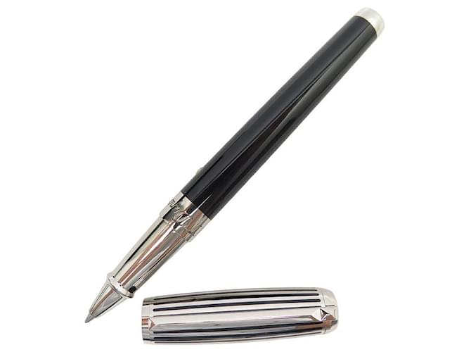 PENNA A SFERA ST DUPONT ELYSEE WINDSOR 412676 PENNA ROLLER IN LACCATA CINESE Nero Placcato in oro  ref.1367877