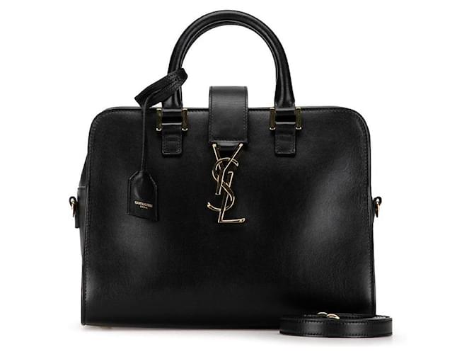 Yves Saint Laurent Monogram Baby Cabas Leather Handbag 472469 in Good condition  ref.1367884